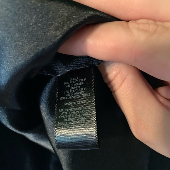 EUC - Express - Satin Little Black Dress - Picture 8 of 8